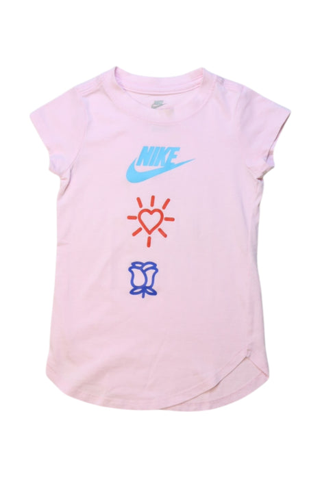 A Pink Short Sleeve T Shirts from Nike in size 3T for girl. (Front View)