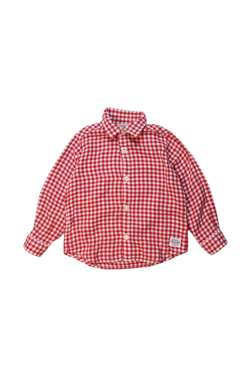 A Red Long Sleeve Shirts from Miki House in size 2T for boy. (Front View)