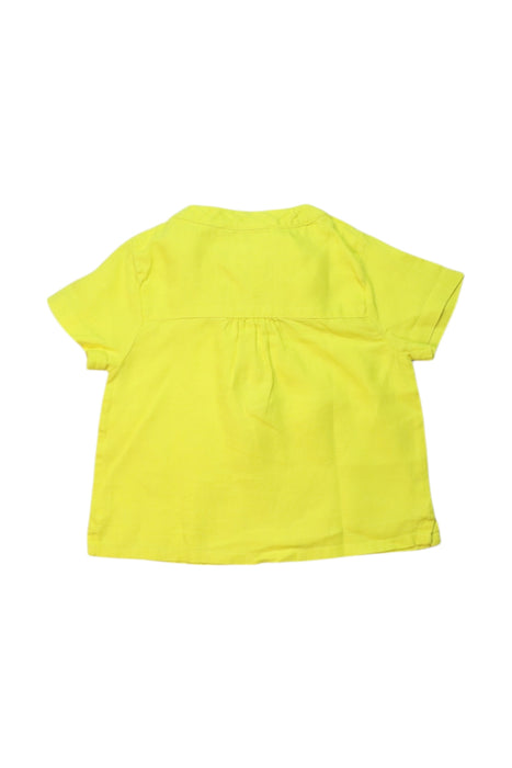 A Yellow Short Sleeve Shirts from Jacadi in size 3T for boy. (Back View)