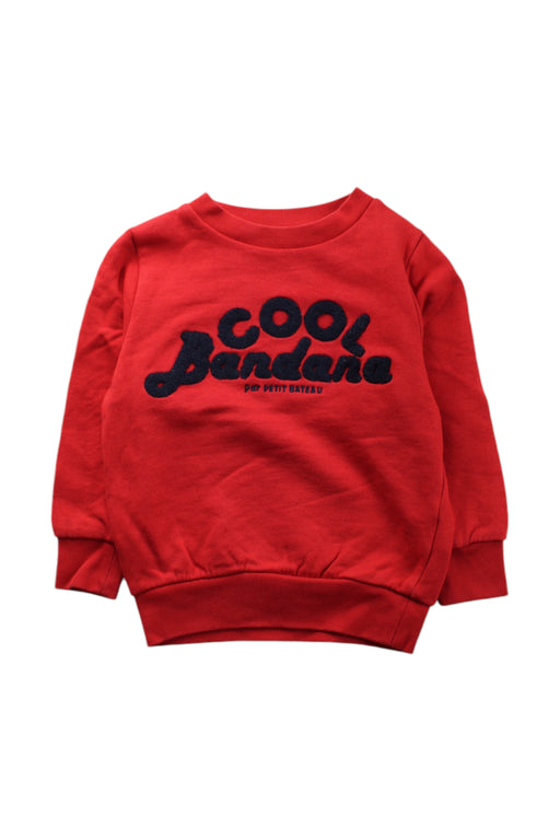 A Red Crewneck Sweatshirts from Petit Bateau in size 3T for neutral. (Front View)