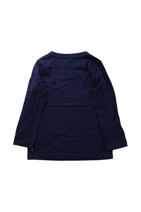 A Navy Long Sleeve T Shirts from Miki House in size 2T for neutral. (Back View)