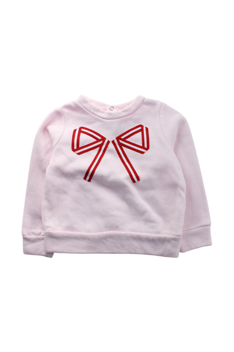 A Pink Crewneck Sweatshirts from Jacadi in size 3T for girl. (Front View)