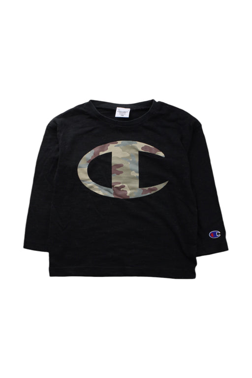 A Black Long Sleeve T Shirts from Champion in size 2T for neutral. (Front View)