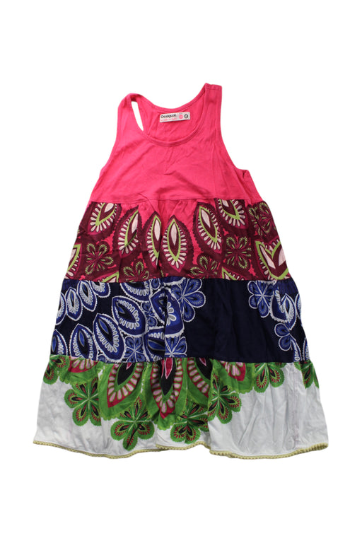 A Multicolour Sleeveless Dresses from Desigual in size 7Y for girl. (Front View)