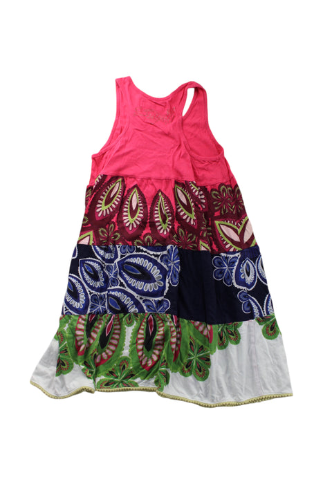 A Multicolour Sleeveless Dresses from Desigual in size 7Y for girl. (Back View)