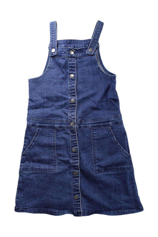 A Blue Overall Dresses from Seed in size 10Y for girl. (Front View)