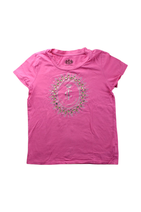 A Pink Short Sleeve Tops from Juicy Couture in size 8Y for girl. (Front View)