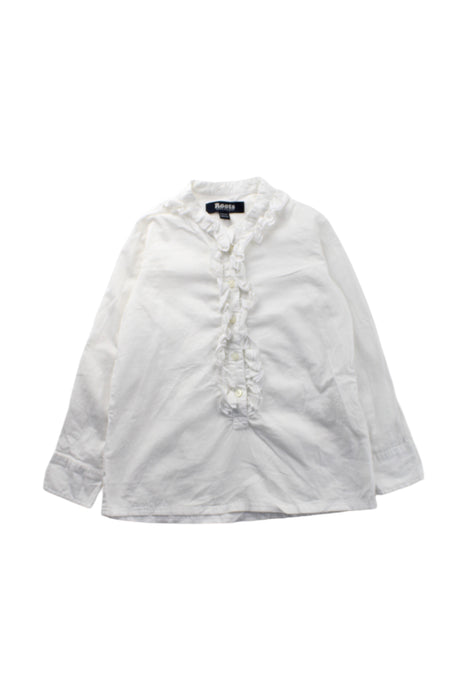 A White Long Sleeve Shirts from Roots in size 5T for neutral. (Front View)