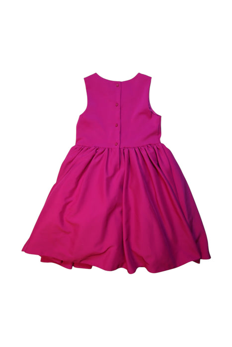 A Pink Sleeveless Dresses from Janie & Jack in size 6T for girl. (Back View)