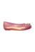 A Pink Flats from Melissa in size 6T for girl. (Front View)