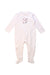 A White Onesies from Knot in size 6-12M for girl. (Front View)