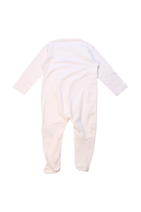 A White Onesies from Knot in size 6-12M for girl. (Back View)