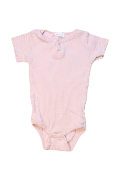 A Peach Short Sleeve Bodysuits from Jamie Kay in size 6-12M for girl. (Front View)