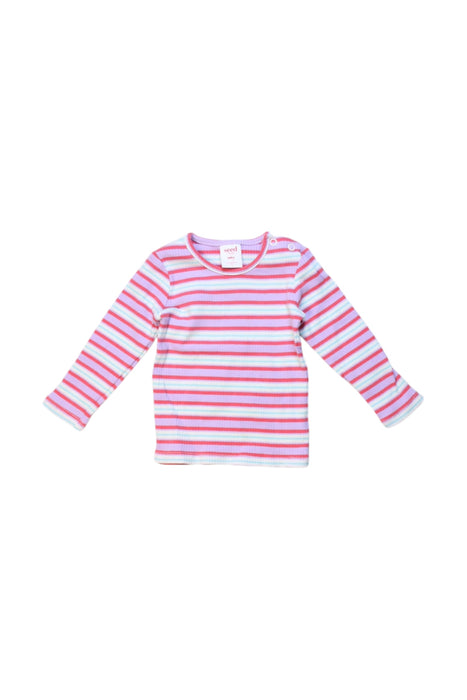 A Pink Long Sleeve Tops from Seed in size 6-12M for girl. (Front View)