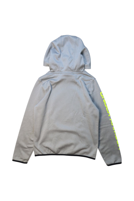 A Grey Hooded Sweatshirts from Under Armour in size 10Y for boy. (Back View)