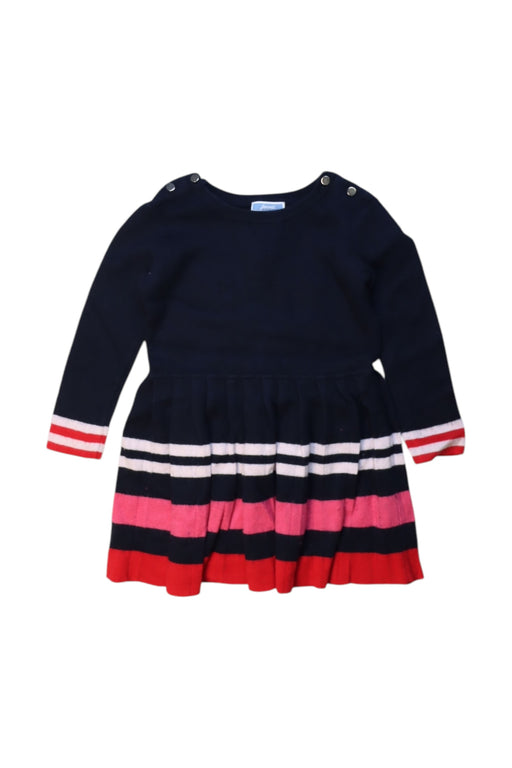 A Multicolour Long Sleeve Dresses from Jacadi in size 4T for girl. (Front View)