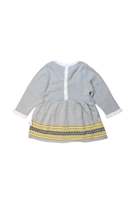 A Grey Sweater Dresses from Jacadi in size 4T for girl. (Back View)