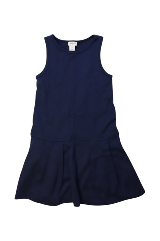 A Navy Sleeveless Dresses from Crewcuts in size 5T for girl. (Front View)