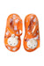 A Orange Sandals from Mini Melissa in size 3T for girl. (Back View)