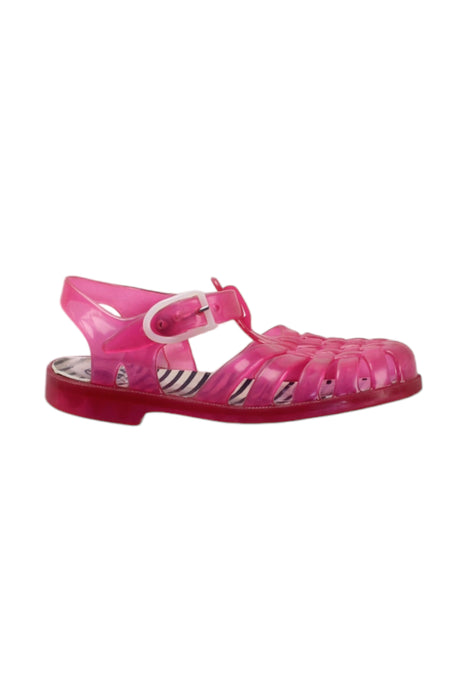 A Pink Sandals from Petit Bateau in size 4T for girl. (Front View)