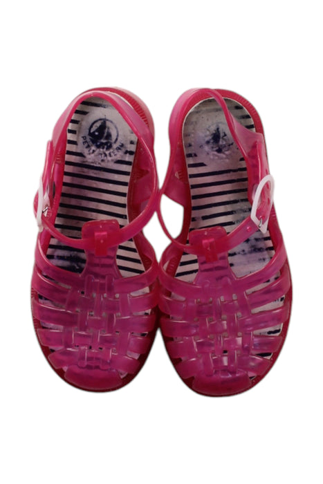 A Pink Sandals from Petit Bateau in size 4T for girl. (Back View)