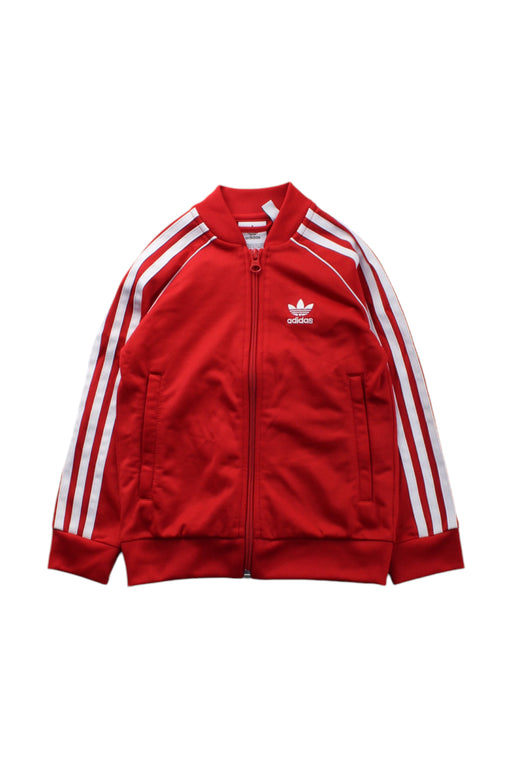 A Red Lightweight Jackets from Adidas in size 4T for neutral. (Front View)