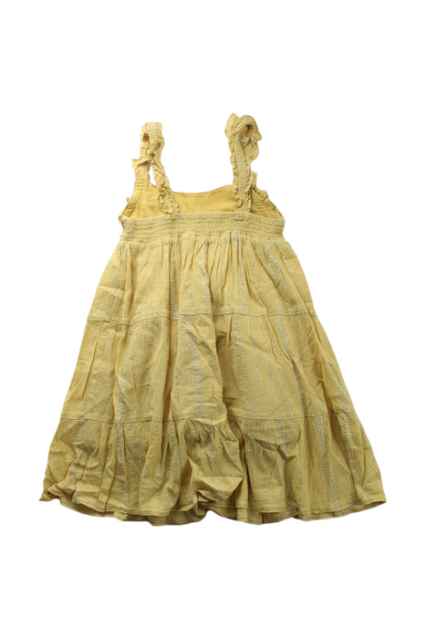 A Yellow Sleeveless Dresses from Sunset Limonade in size 4T for girl. (Back View)