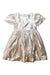 A Metallic Short Sleeve Dresses from Boden in size 7Y for girl. (Front View)