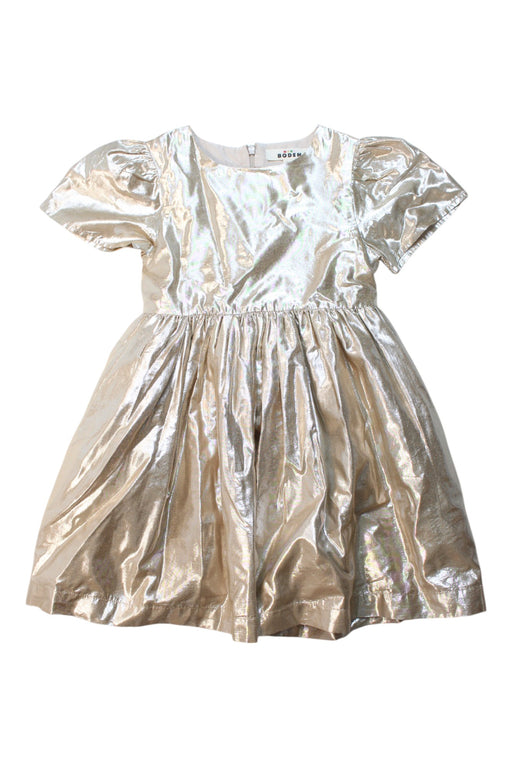 A Metallic Short Sleeve Dresses from Boden in size 7Y for girl. (Front View)