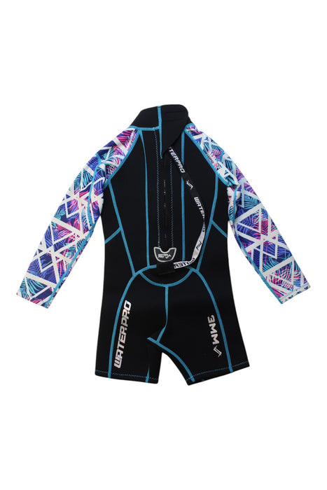 A Multicolour Wetsuits from Water Pro in size 7Y for girl. (Back View)