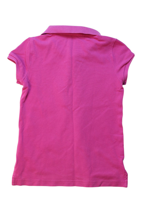 A Pink Short Sleeve Polos from Polo Ralph Lauren in size 5T for girl. (Back View)