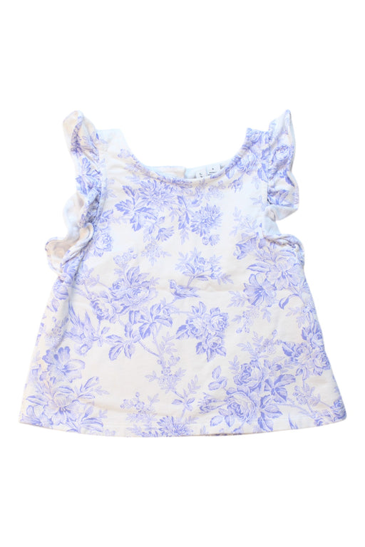 A Blue Sleeveless Tops from Janie & Jack in size 6T for girl. (Front View)