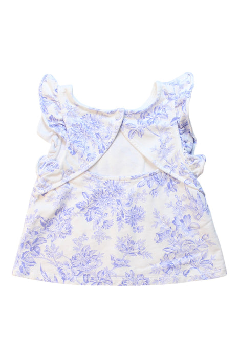 A Blue Sleeveless Tops from Janie & Jack in size 6T for girl. (Back View)