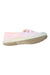 A Pink Slip Ons from Hampton Canvas in size 7Y for girl. (Front View)