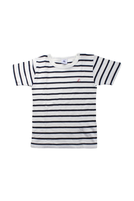 A White Short Sleeve T Shirts from Petit Bateau in size 5T for neutral. (Front View)