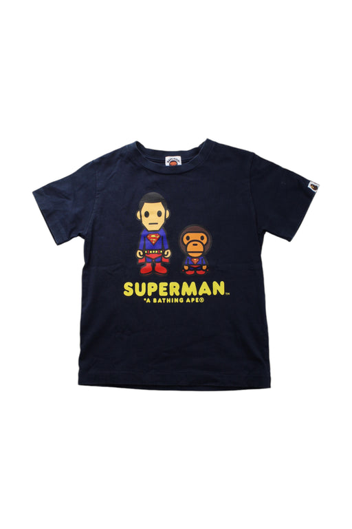 A Navy Short Sleeve T Shirts from BAPE KIDS in size 5T for neutral. (Front View)