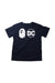 A Navy Short Sleeve T Shirts from BAPE KIDS in size 5T for neutral. (Back View)