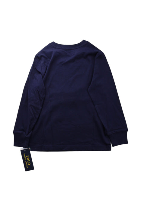 A Navy Long Sleeve T Shirts from Polo Ralph Lauren in size 4T for neutral. (Back View)