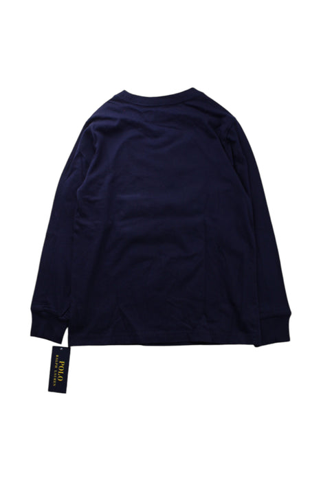 A Navy Long Sleeve T Shirts from Polo Ralph Lauren in size 7Y for boy. (Back View)