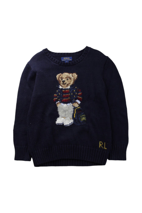 A Navy Knit Sweaters from Polo Ralph Lauren in size 5T for neutral. (Front View)