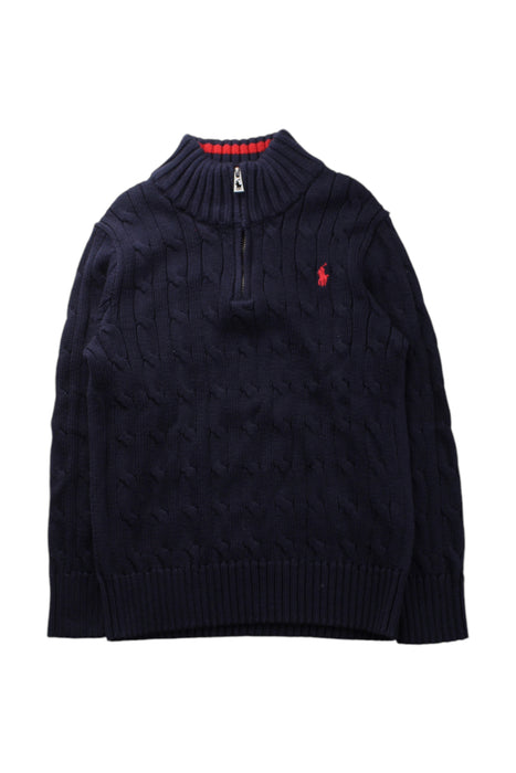 A Navy Knit Sweaters from Polo Ralph Lauren in size 5T for boy. (Front View)