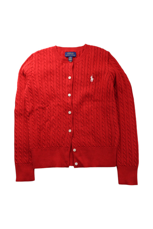 A Red Cardigans from Polo Ralph Lauren in size 8Y for girl. (Front View)