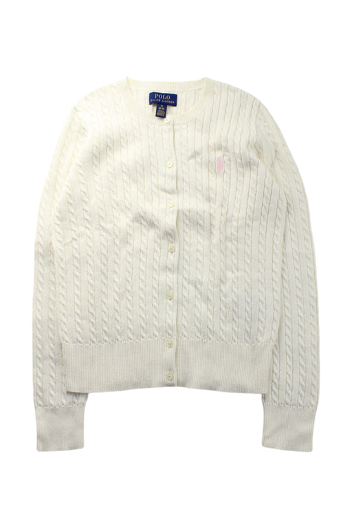 A White Cardigans from Polo Ralph Lauren in size 8Y for girl. (Front View)