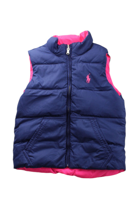 A Pink Puffer/Quilted Coats & Outerwear from Polo Ralph Lauren in size 6T for neutral. (Back View)