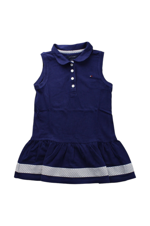 A Navy Sleeveless Dresses from Tommy Hilfiger in size 3T for girl. (Front View)