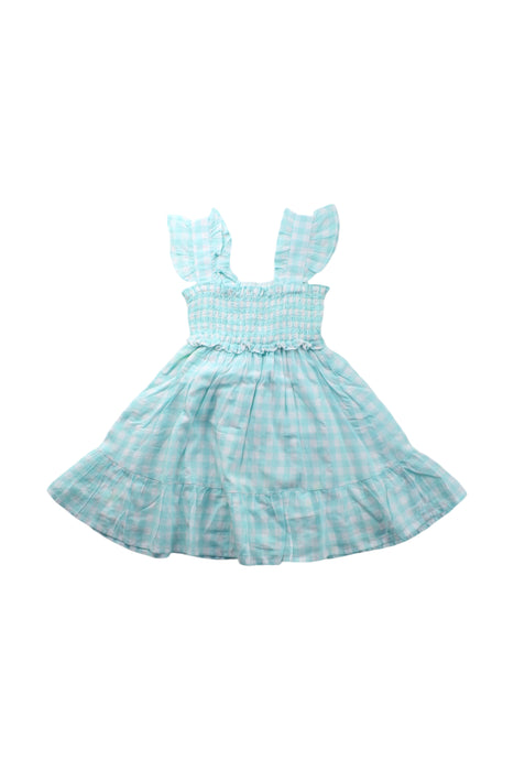 A Blue Sleeveless Dresses from Janie & Jack in size 2T for girl. (Back View)