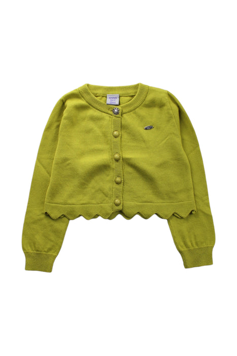 A Green Cardigans from Anna Sui in size 3T for girl. (Front View)