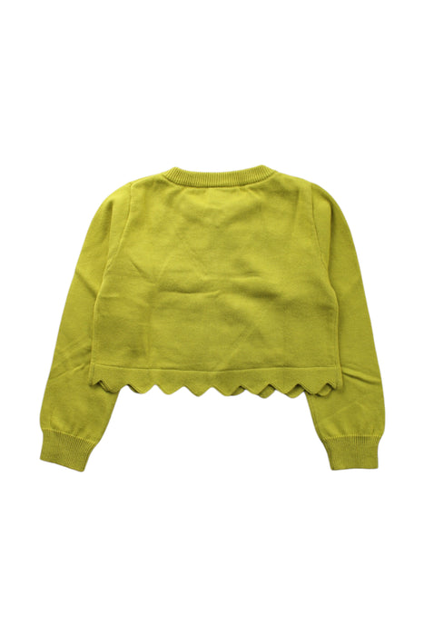 A Green Cardigans from Anna Sui in size 3T for girl. (Back View)