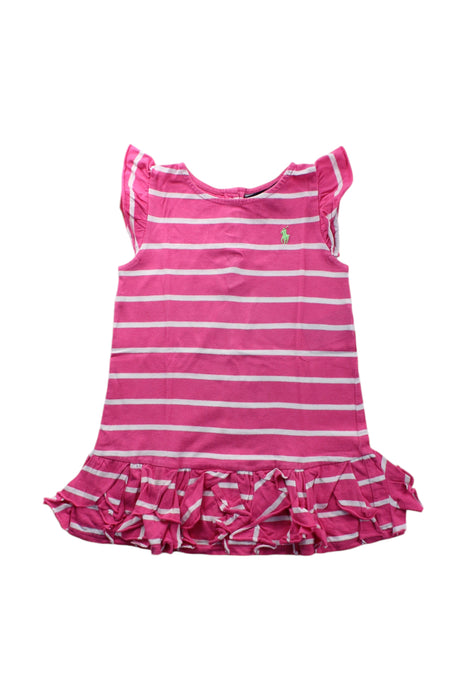 A Pink Sleeveless Dresses from Ralph Lauren in size 2T for girl. (Front View)