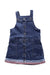 A Blue Overall Dresses from Seed in size 2T for girl. (Front View)